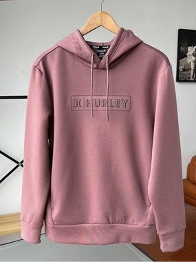 Hurley Men's Hoodie in Mauve Brown Size: Medium